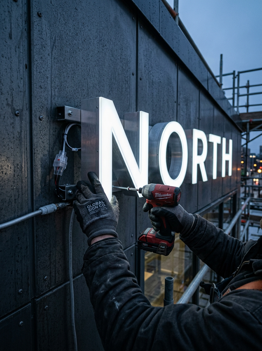 Building Signages Installation K&P Signs — Commercial Signage Fabrication & Installation | Texas